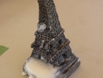 Melted Eiffel Tower candle